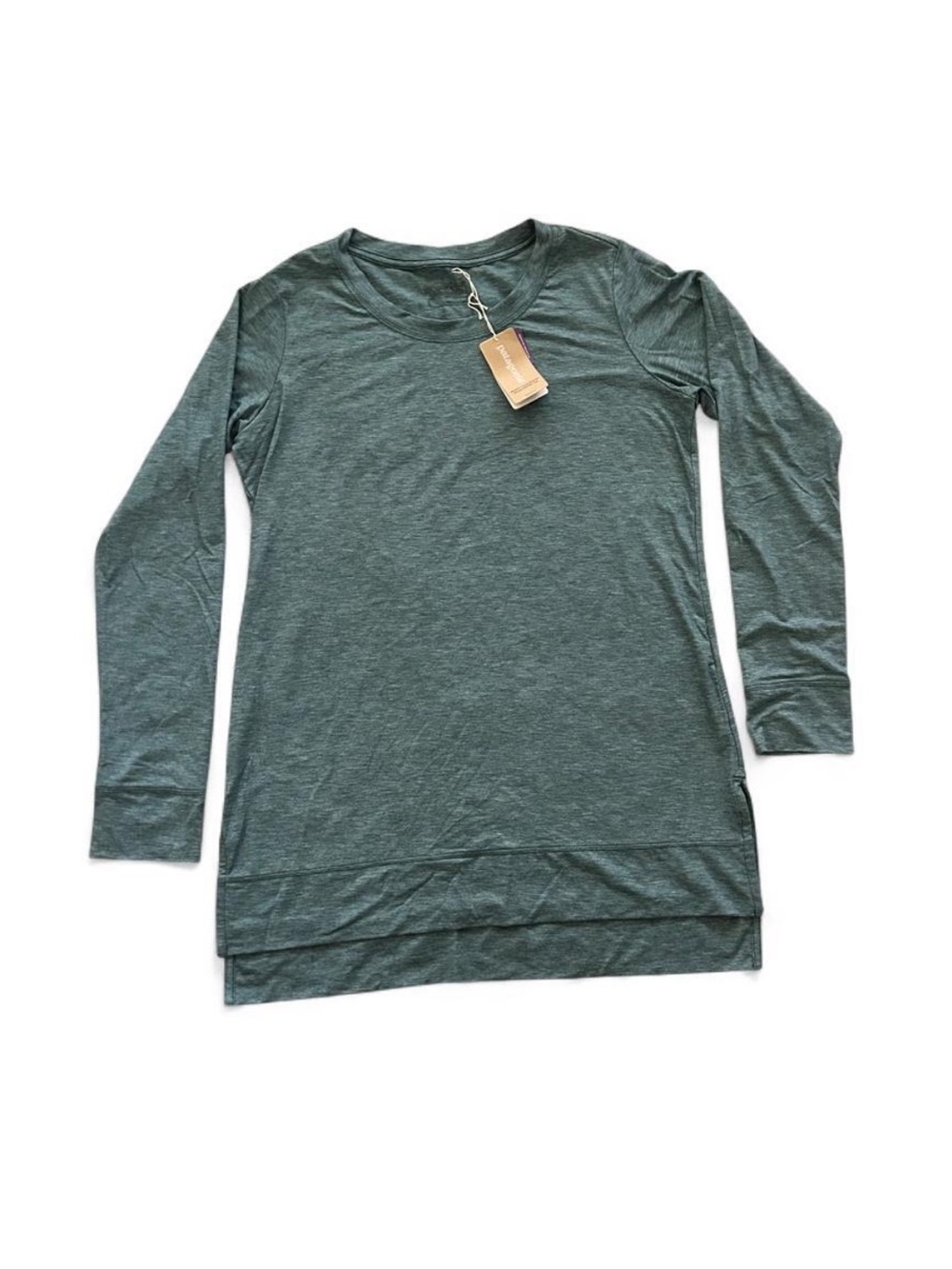 NWTS Patagonia Heather Forest Green Long Sleeve Crew Tee Men’s Size S